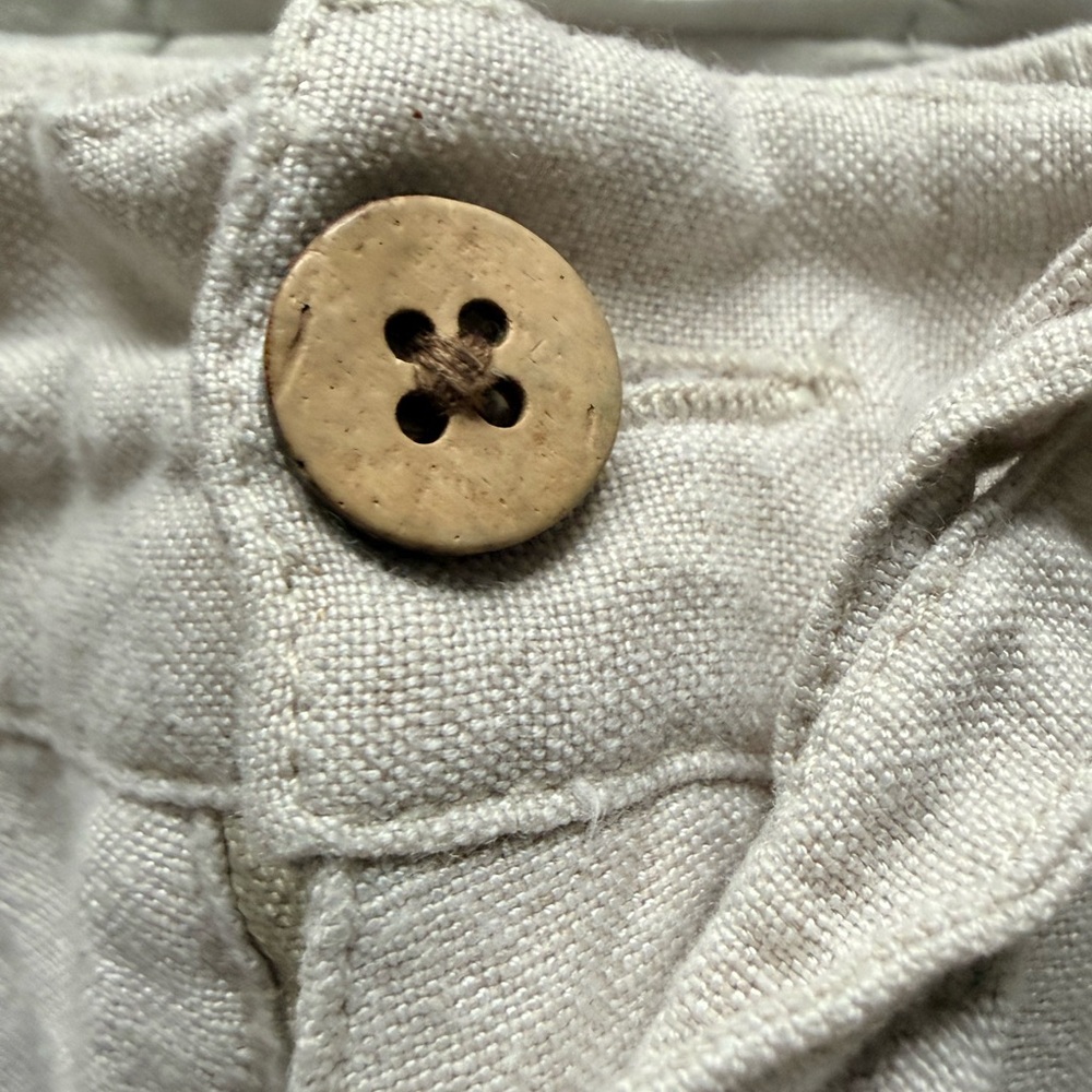 Men's Tan Cubavera Linen Casual Shorts - Picture 3 of 7